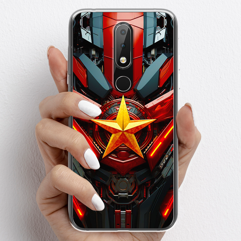 Ốp lưng cho Nokia 5.1 Plus, Nokia 6.1 Plus nhựa TPU mẫu Ngôi sao vàng