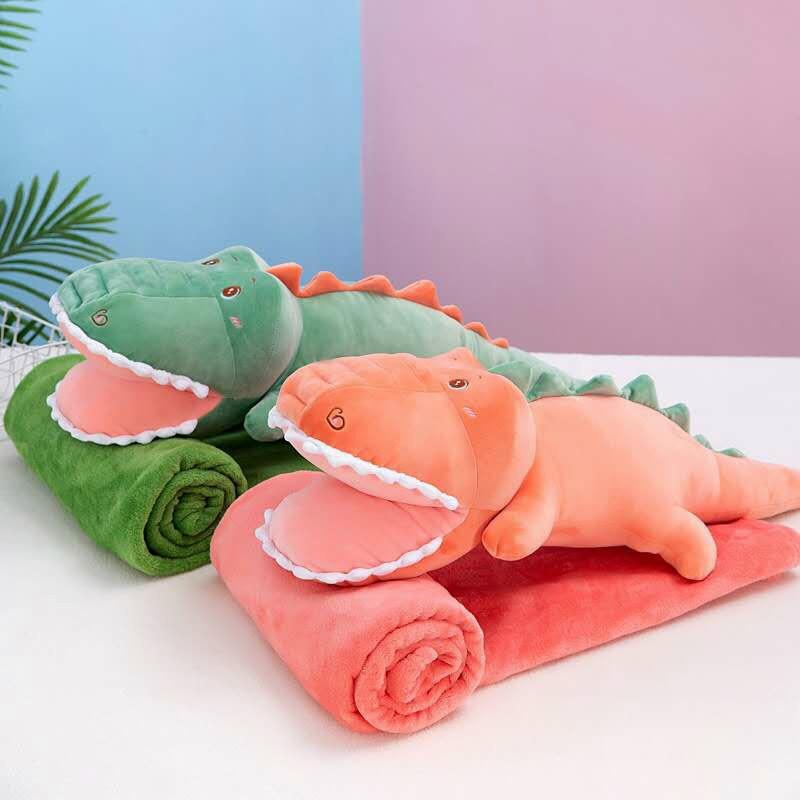 Bộ Chăn gối văn phòng gấu bông mèo xám siêu đáng yêu