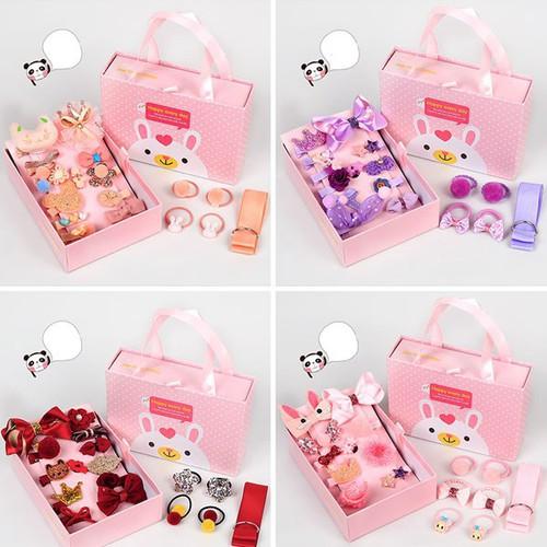 Bộ buộc tóc kẹp tóc nơ 18 chi tiết cho bé