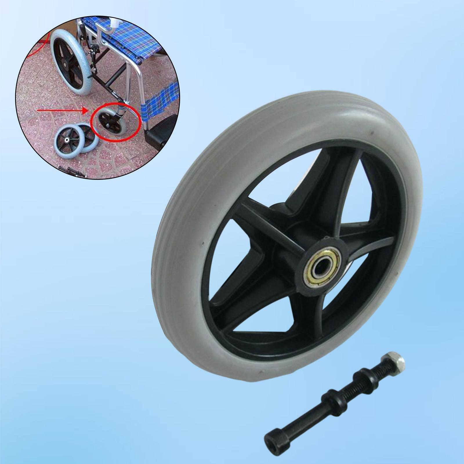 Solid 6" PVC Wheelchair Front Wheel Wheels for Supplies Accessories