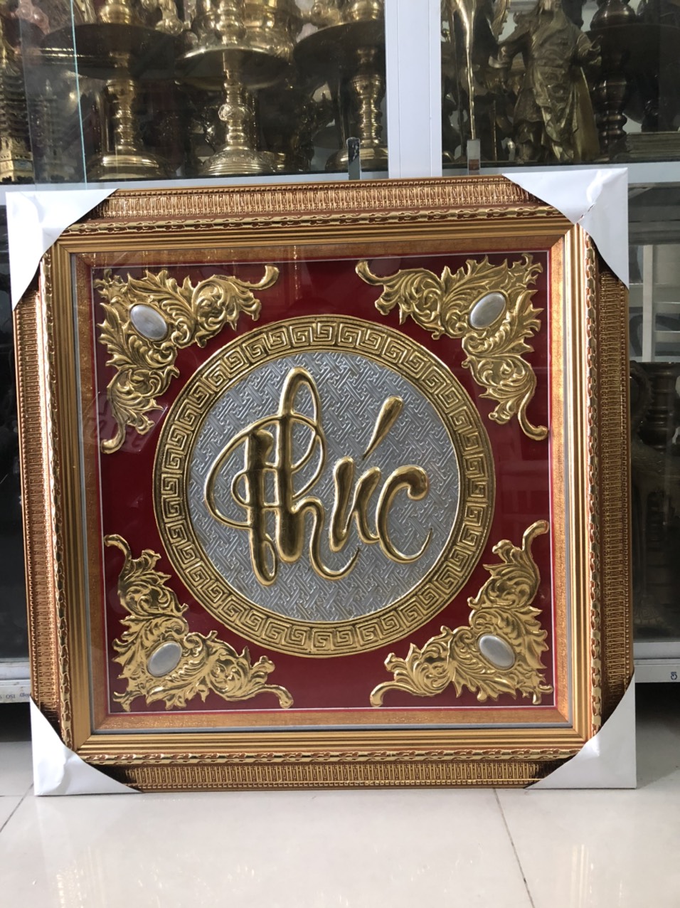 Tranh chữ phúc bằng đồng cao cấp kt 80cm