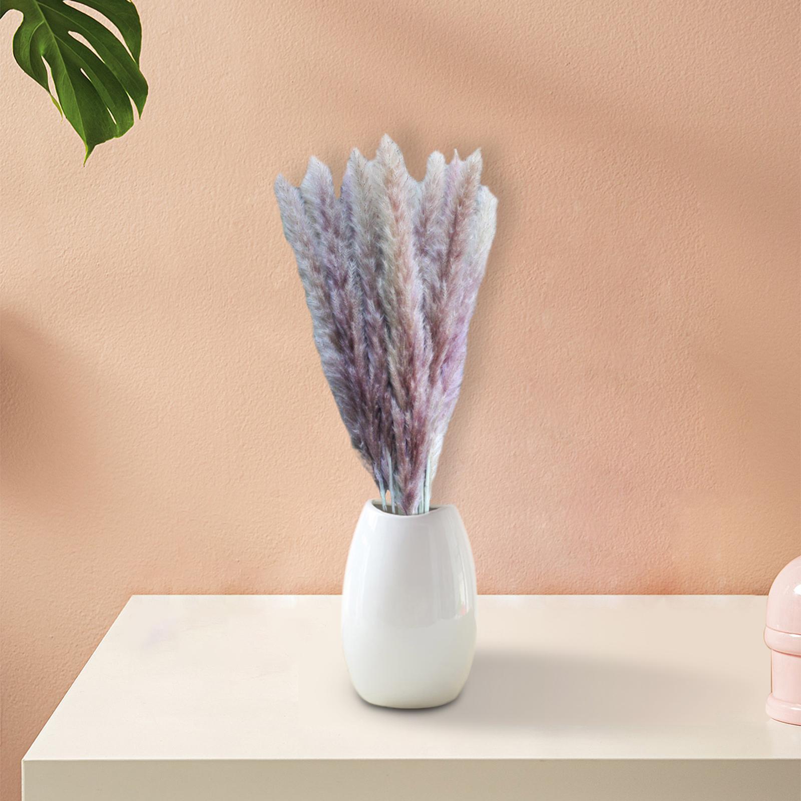 15 Pieces Dried Pampas Grass Phragmites Reed Flower Bunch for Vase Gift