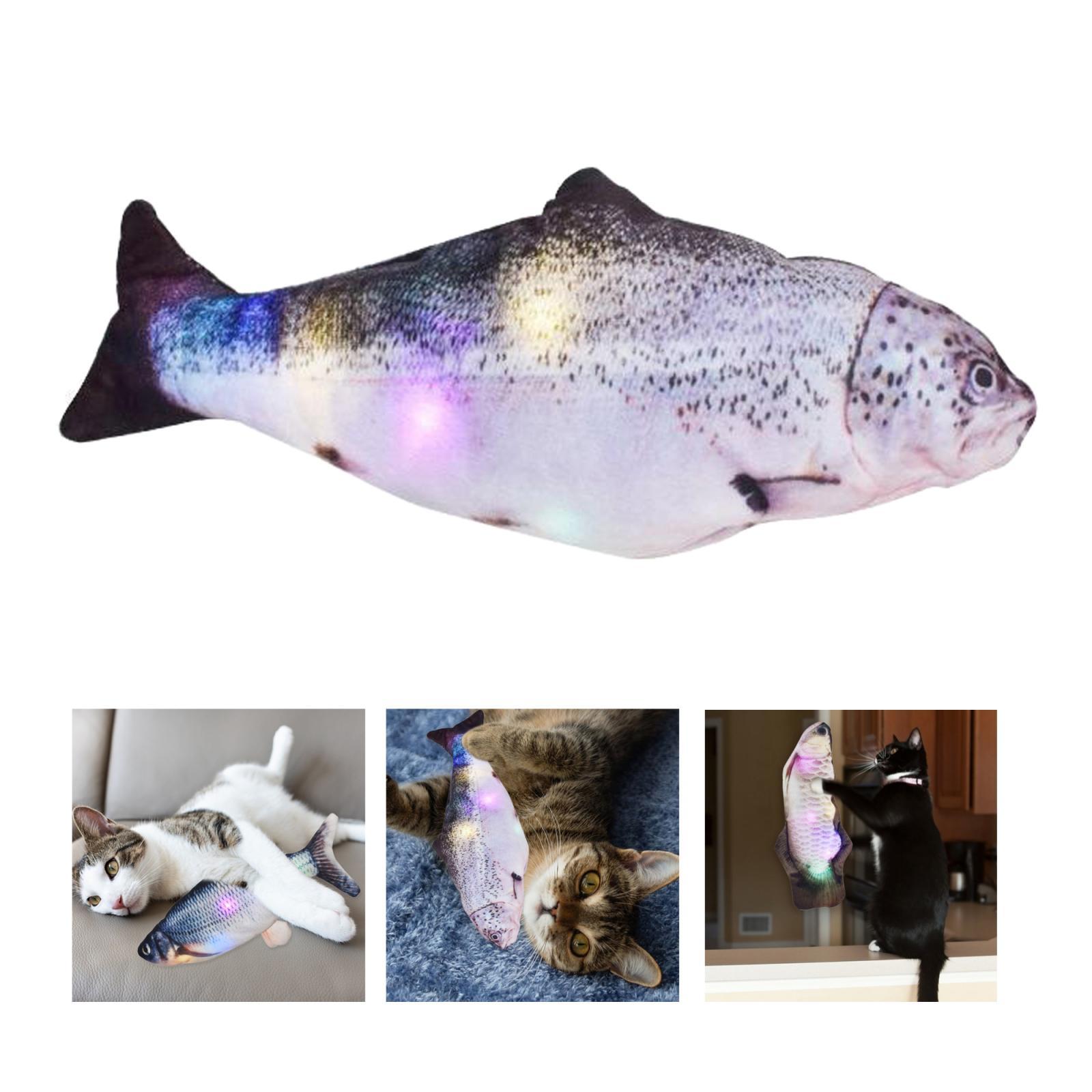 Electric Fish Interactive Pet Cat Wagging Simulation Toy