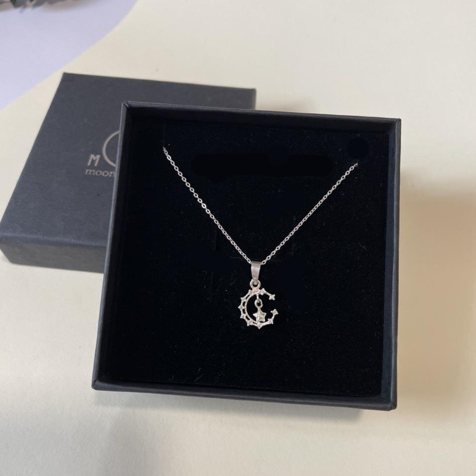 Dây chuyền bạc moonsilver vòng cổ bạc nữ trăng sao đính đá cao cấp