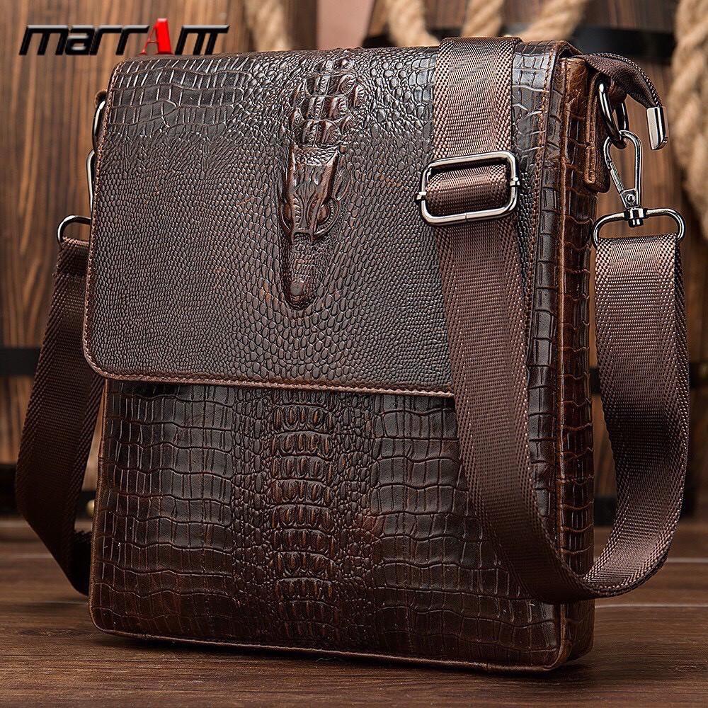 Túi đeo chéo nam da cá sấu 100% T34 24x21x5cm bảo hành 12 tháng D.HSTORE