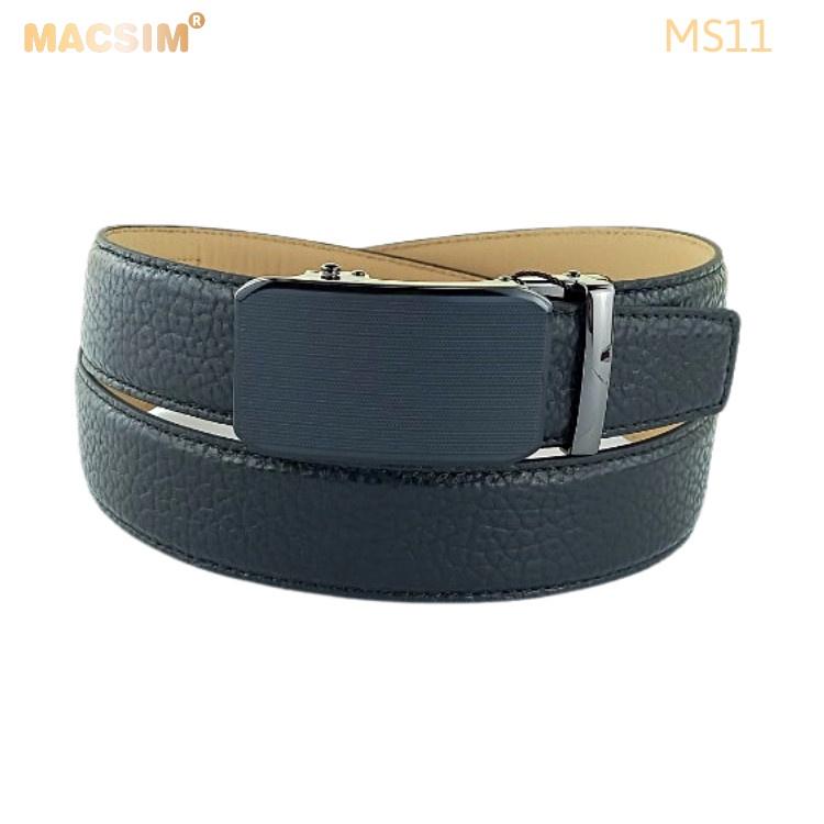 Thắt lưng nam -Dây nịt nam da thật cao cấp nhãn hiệu Macsim MS11