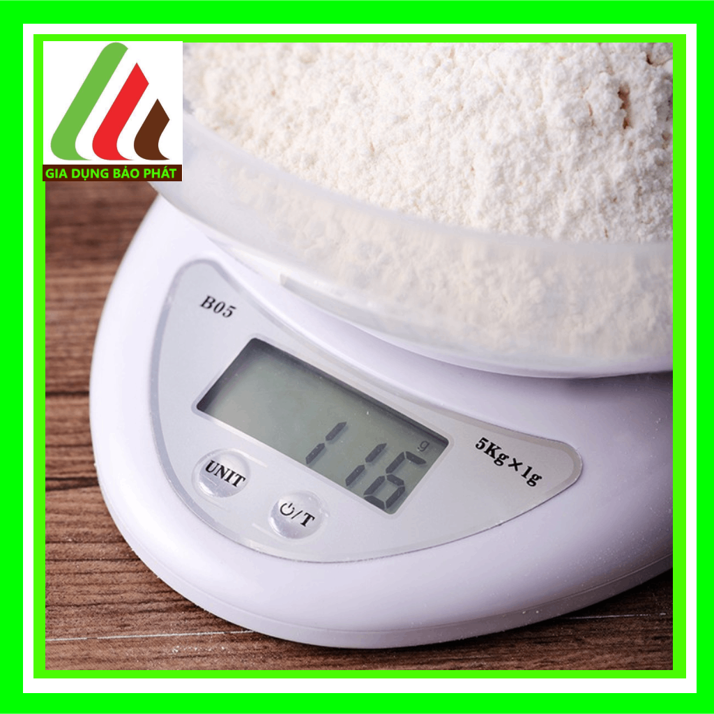Cân tiểu ly điện tử mini nhà bếp thông minh cân được từ 1g đến 5kg làm bánh cân thực phẩm chính xác cao