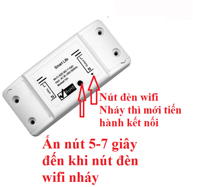 Công tắc điều khiển từ xa kết nối wifi/3G/4G Smart life phần mềm tiếng việt dễ sử dụng