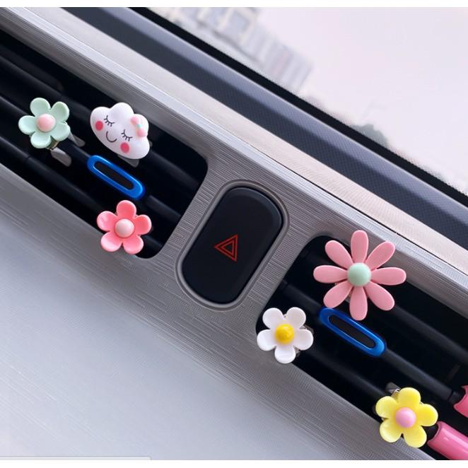 Set 3 bông CÚC họa mi tặng sáp thơm cài cửa gió ô tô - Hoàng Đông Shop