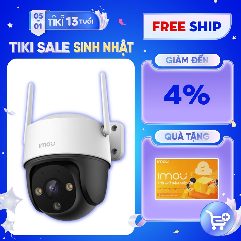 Camera IMOU Cruiser 2MP/4MP, Camera ngoài trời, xoay 360, chống nước IP66, đàm thoại hai chiều, tích hợp còi và đèn chiếu sáng - Hàng Chính Hãng
