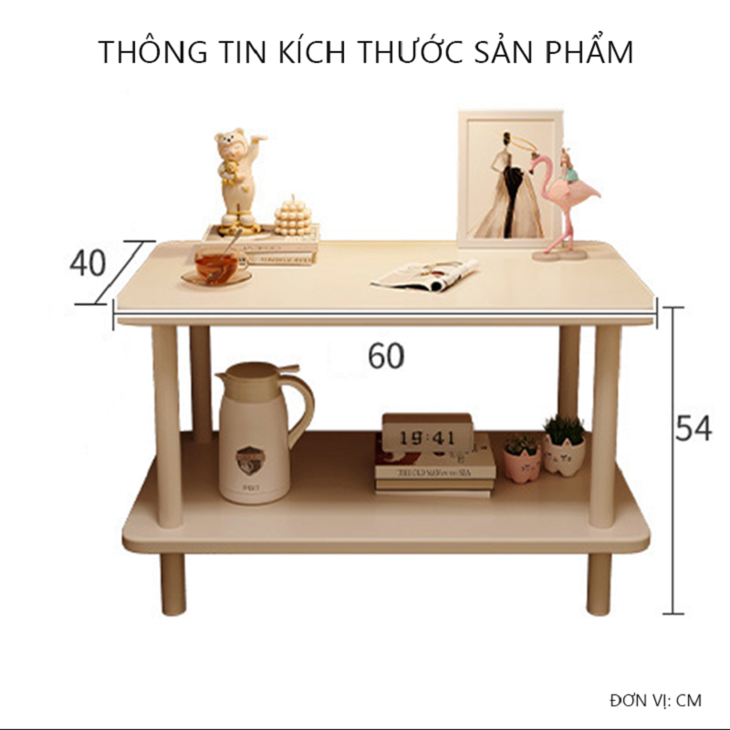 Bàn trà 2 tầng decor phong cách minimalism thương hiệu IGA - GM143