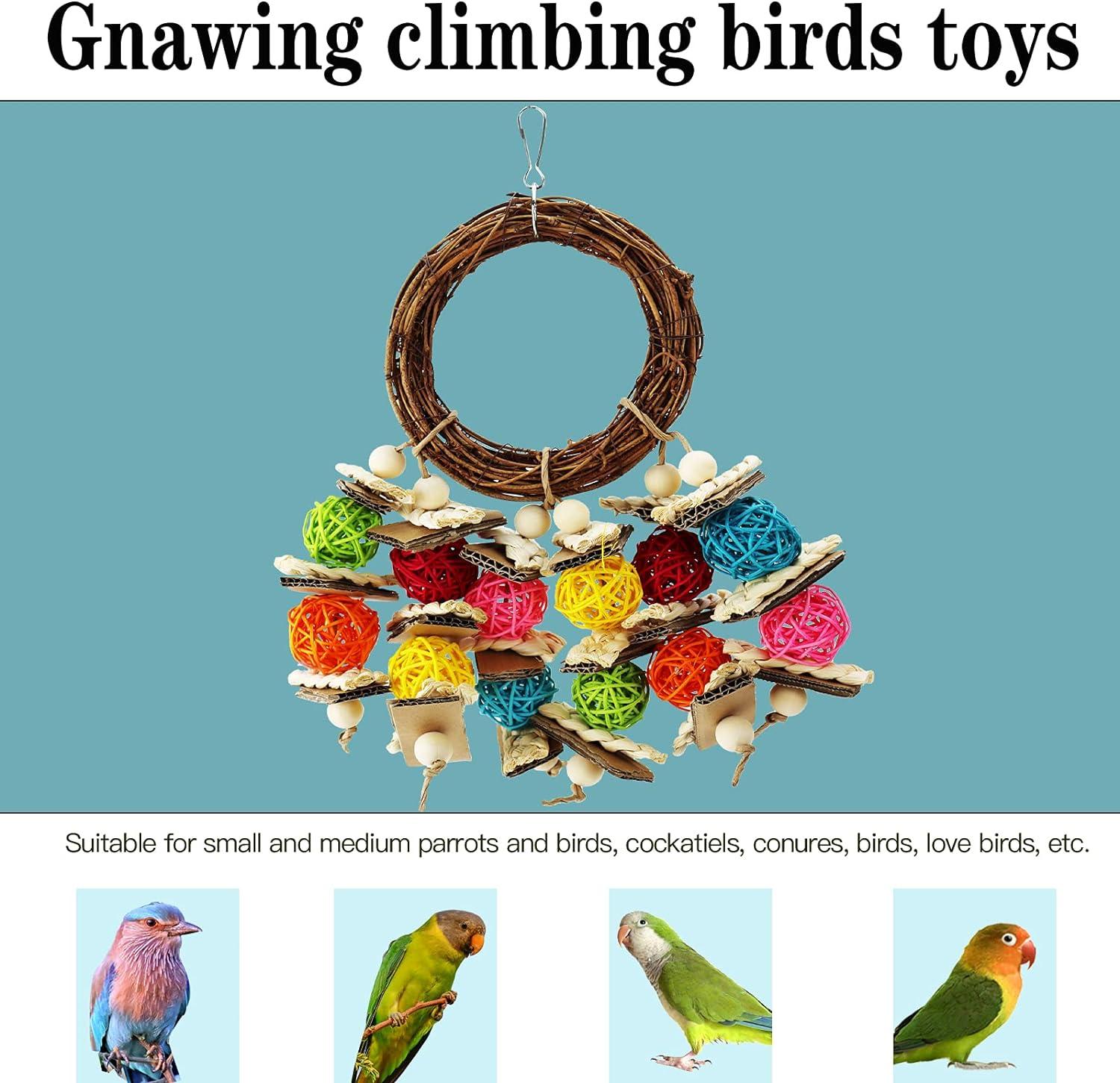 Đồ chơi vẹt chim, con vẹt vỏ ngô tự nhiên nhai và leo núi, an toàn và không độc hại