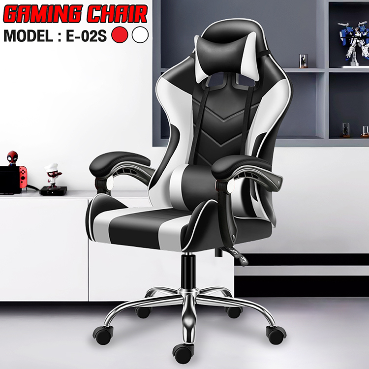 Ghế gaming  cao cấp dành cho game thủ BG model mới E02-S WHITE (hàng nhập khẩu)