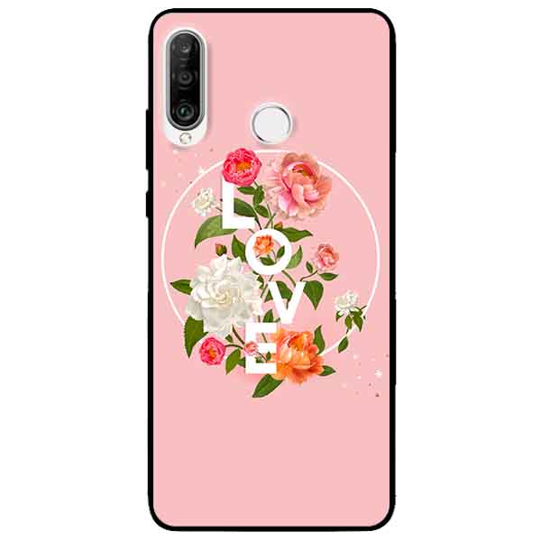 Ốp lưng in cho Huawei P30 Lite Mẫu LOVE Hoa