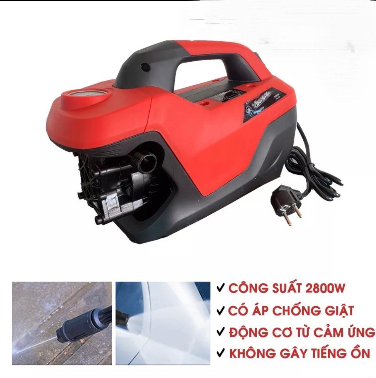 Máy rửa xe cao áp 2800W HA889 - Có áp chống giật - Chống cháy