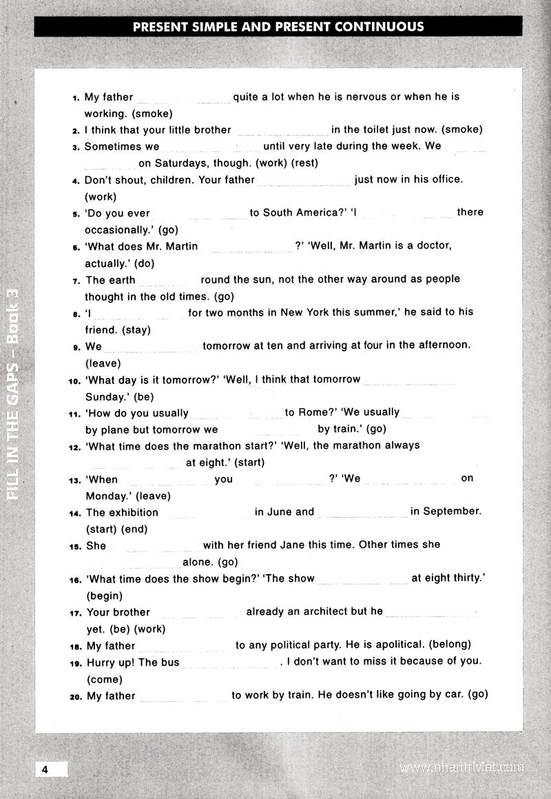 Fill In The Gaps - Book 3 (Không CD)