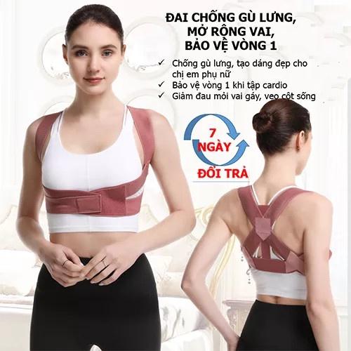 Đai bảo vệ vòng 1 chống gù lưng và nâng ngực khi tập nhảy dây và thể dục - chính hãng dododios