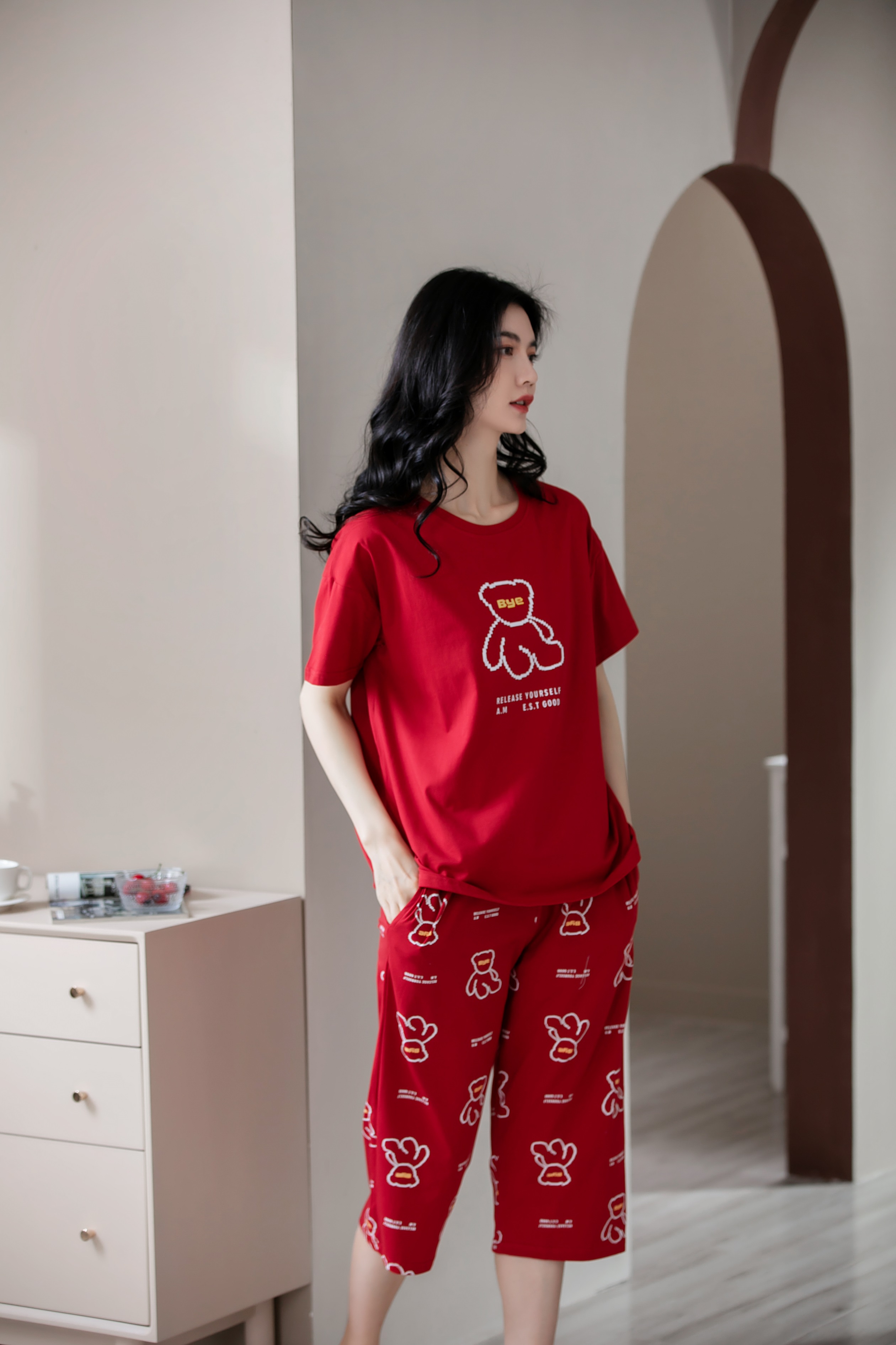 Quần áo mặc nhà cotton 5557