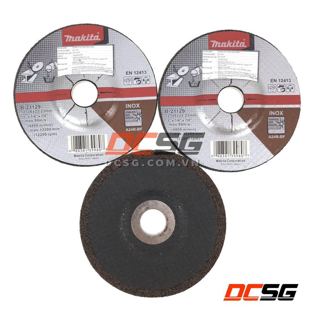 Đá mài inox cho công nghiệp 125x6.0x22.23mm A24R Makita B-21129 | DCSG