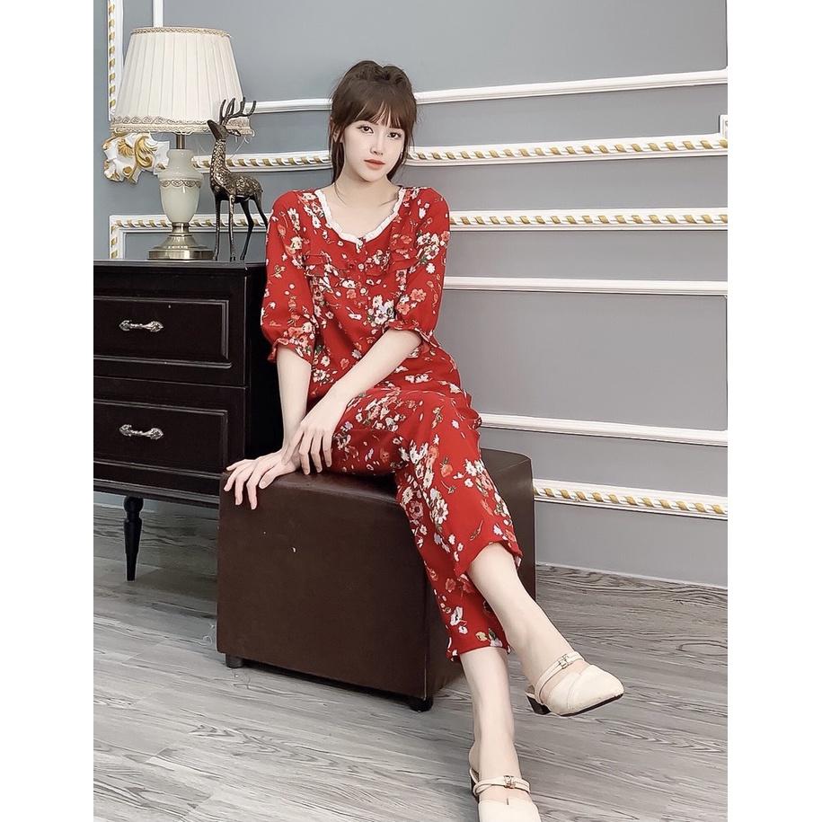Đồ bộ mặc nhà đẹp ảnh thật 100%, chất lụa