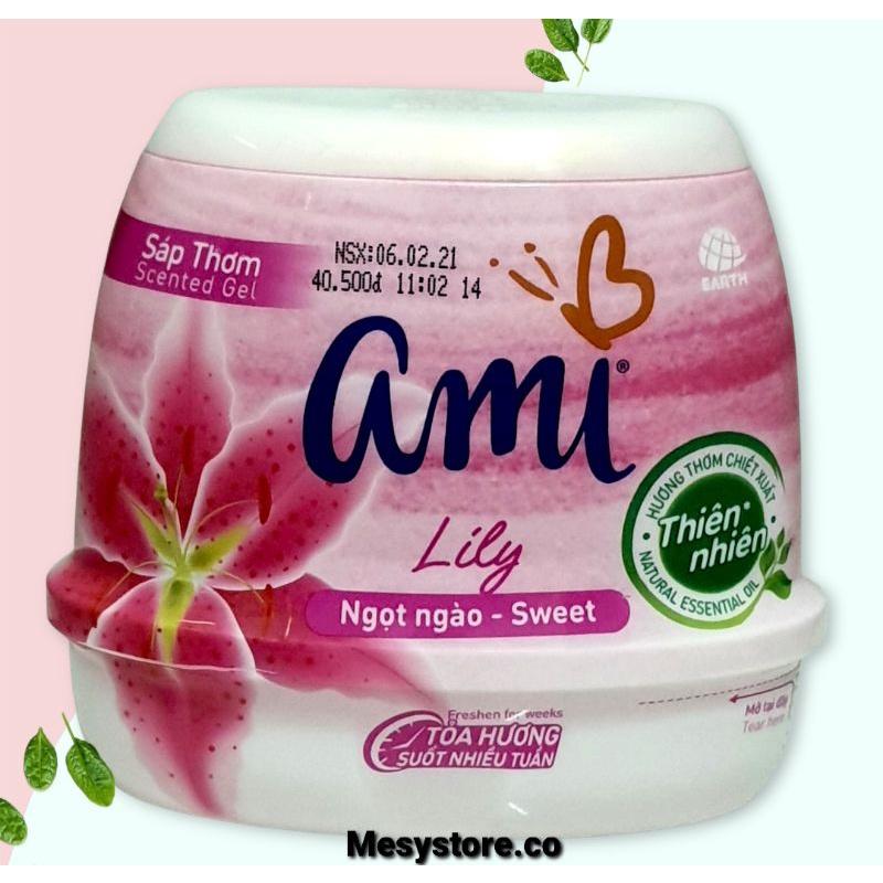 Sáp Thơm Ami Scented Gel Tinh Dầu Tự Nhiên Khử Mùi Sang Trọng Dùng Trong KS ÔTô P.Khách Toilet Tủ Quần Áo