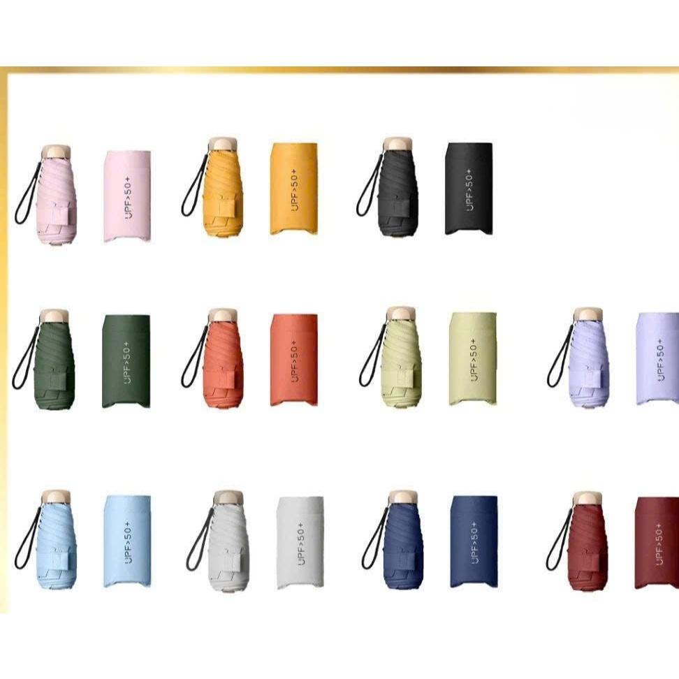 Bảo vệ UV Ô Dù Gấp Gọn Mini Bỏ Túi Ô Dù Che Mưa Đi Nắng UPF 50 Chống Tia Cực Tím Kích Thước Nhỏ Gọn