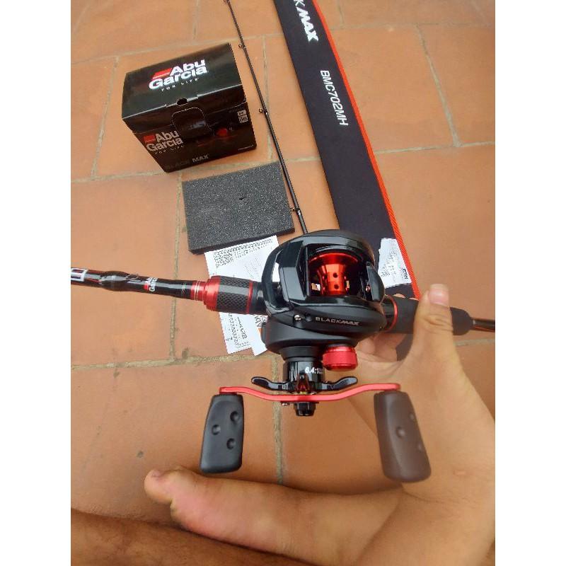 Cần lure abu black max và máy ngang abu black max