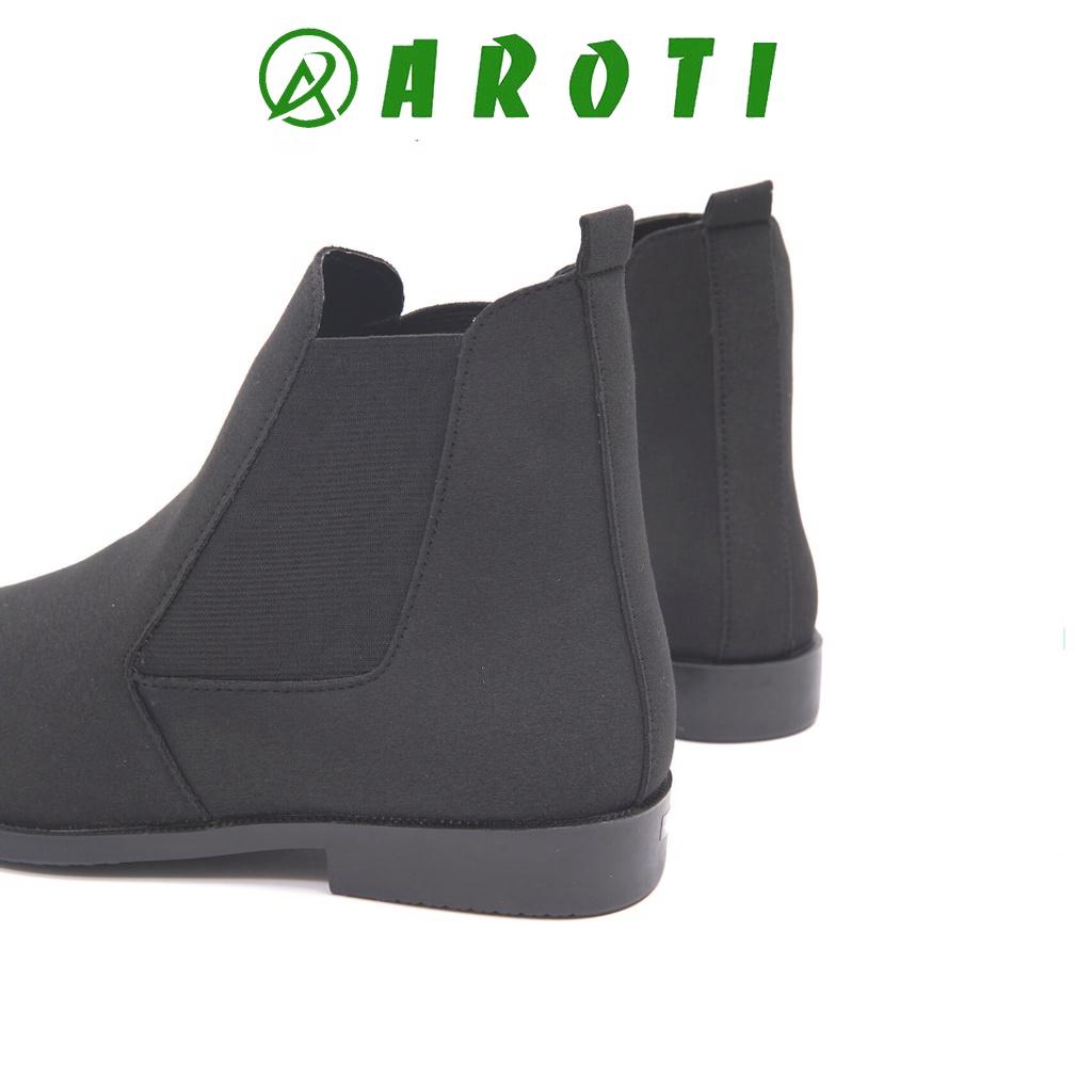 Giày Chelsea boots nam da lộn, cổ chun, đế khâu chắc chắn-CB548DB