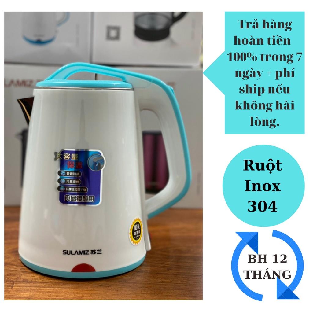 Ấm siêu tốc, bình đun siêu tốc inox 2 lớp 304 dung tích 1.8L, 2L, 2.3L