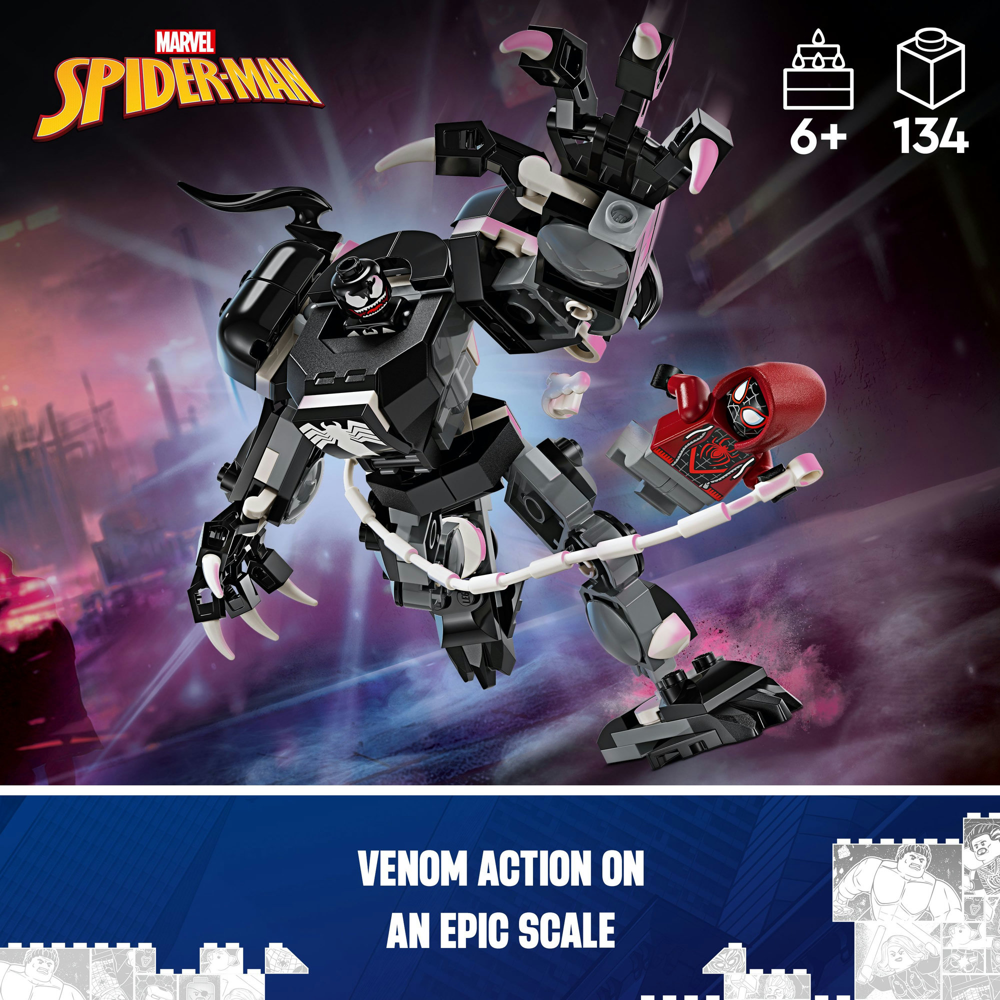 LEGO SUPERHEROES 76276 Đồ chơi lắp ráp Chiến giáp Venom (134 chi tiết)