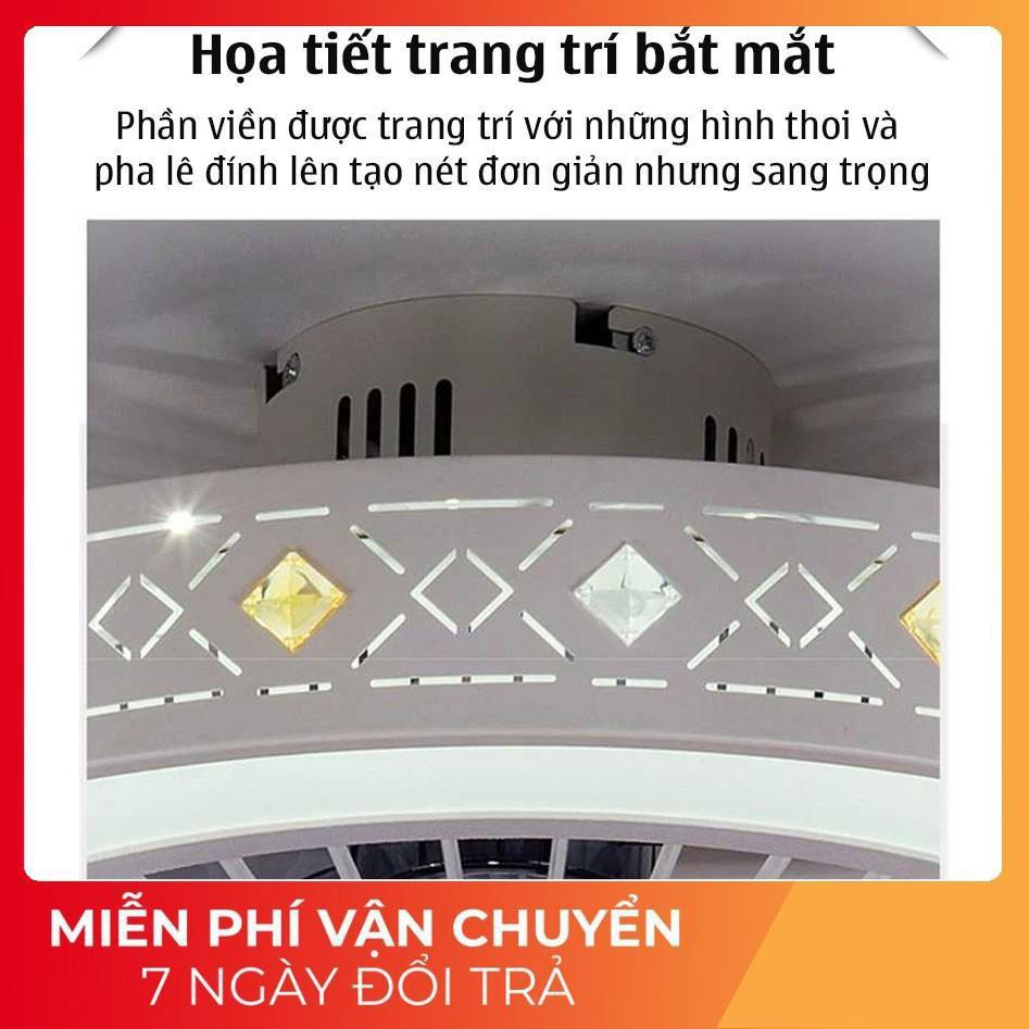 Đèn quạt HARZO kiểu dáng độc đáo, sang trọng trang trí nội thất hiện đại - kèm điều khiển từ xa .