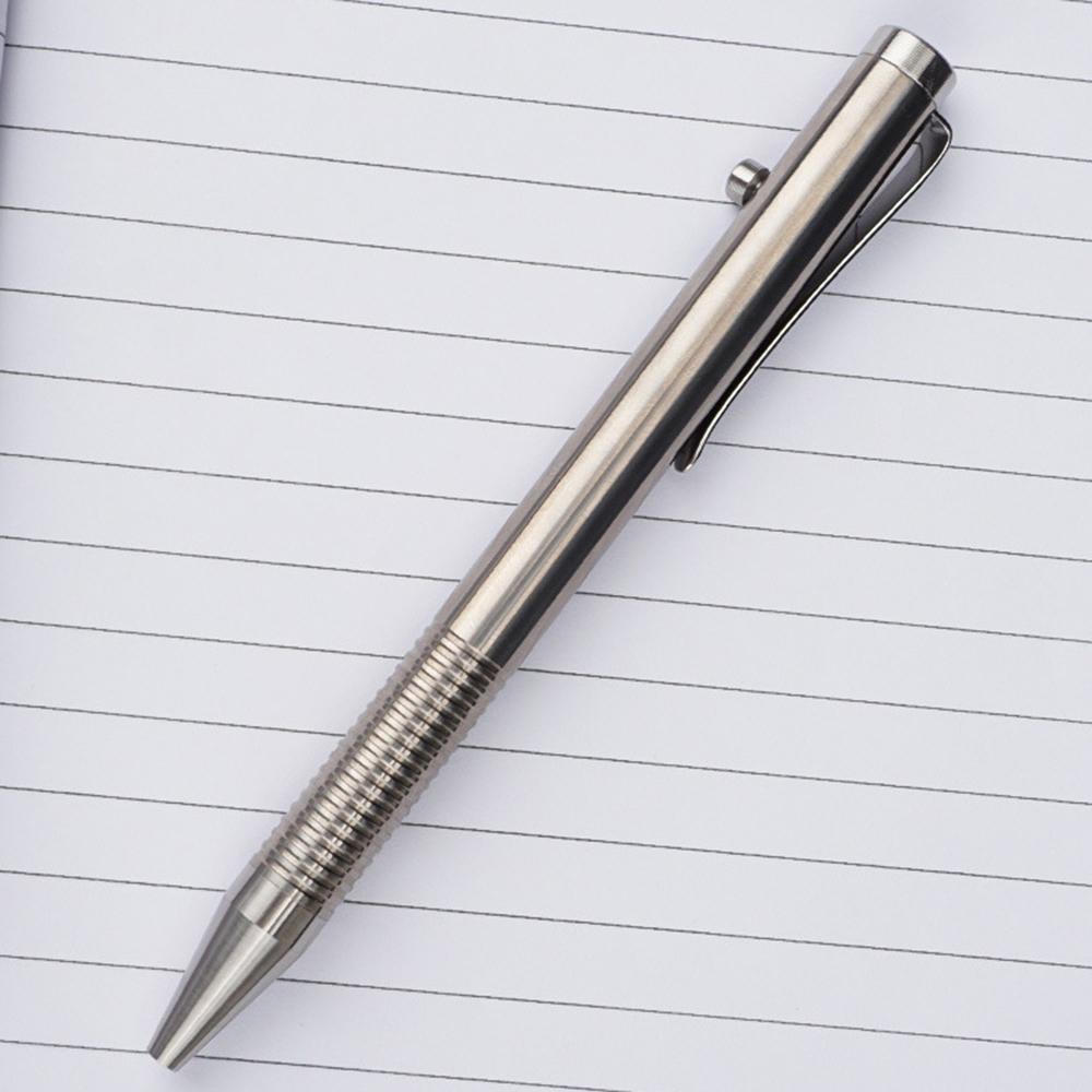 Portable Titanium Alloy Ballpoint Pen Writing Pen Equipment Tool for Outdoor Traveling Office Gift
