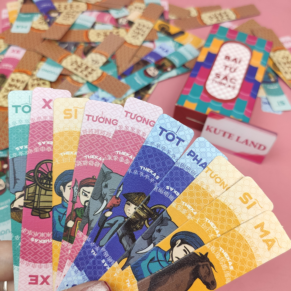 Bộ bài Tứ Sắc Board Game Thuần Việt 112 lá văn hóa dân gian Việt Nam bài lớn giấy mỹ thuật rõ đẹp