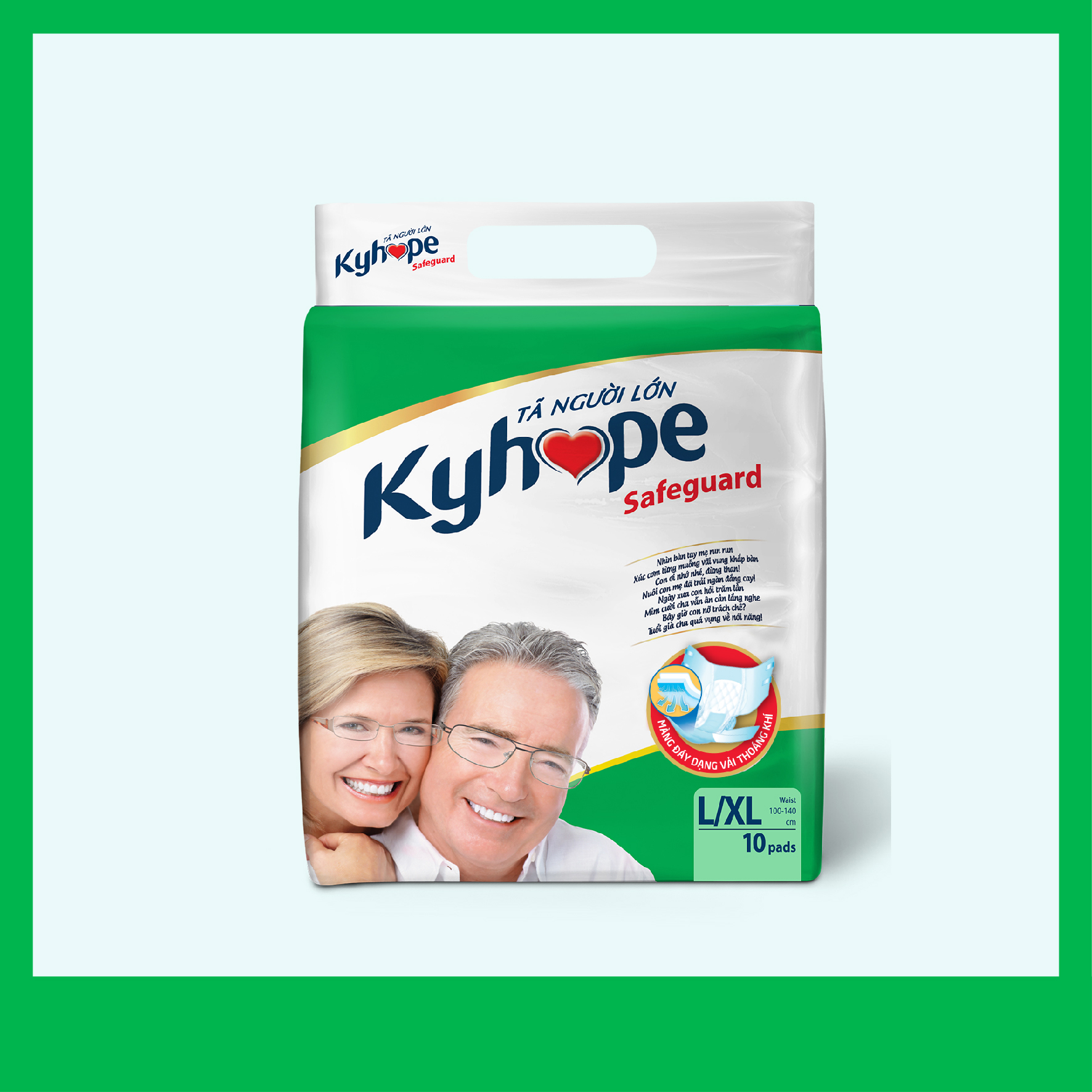 Tã lót KYHOPE Safeguard L/XL10, 1 bịch