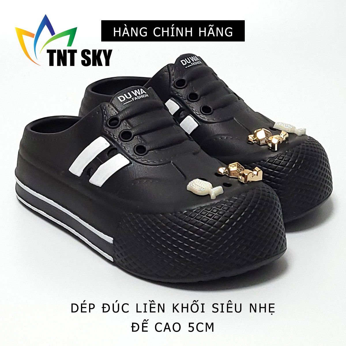 Dép Nữ Bít Mũi Gắn Sticker Đúc Liền Khối Siêu Nhẹ - Hàng Chính Hãng - TK551
