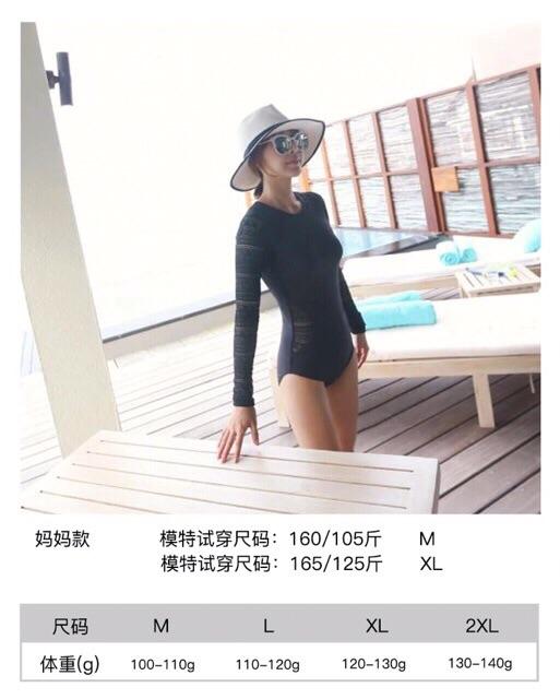Monokini đồ bơi đôi tay dài mẹ và bé