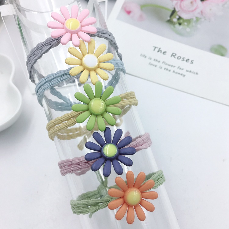Set Thun Cột Tóc Hoa Cúc Màu Sắc Tiện Lợi