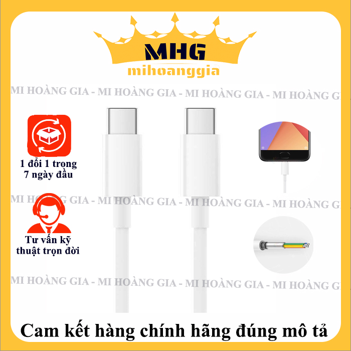 Dây Cáp Sạc Xiaomi USB Type-C ra USB Type-C 150cm SJV4108GL - Hàng chính hãng