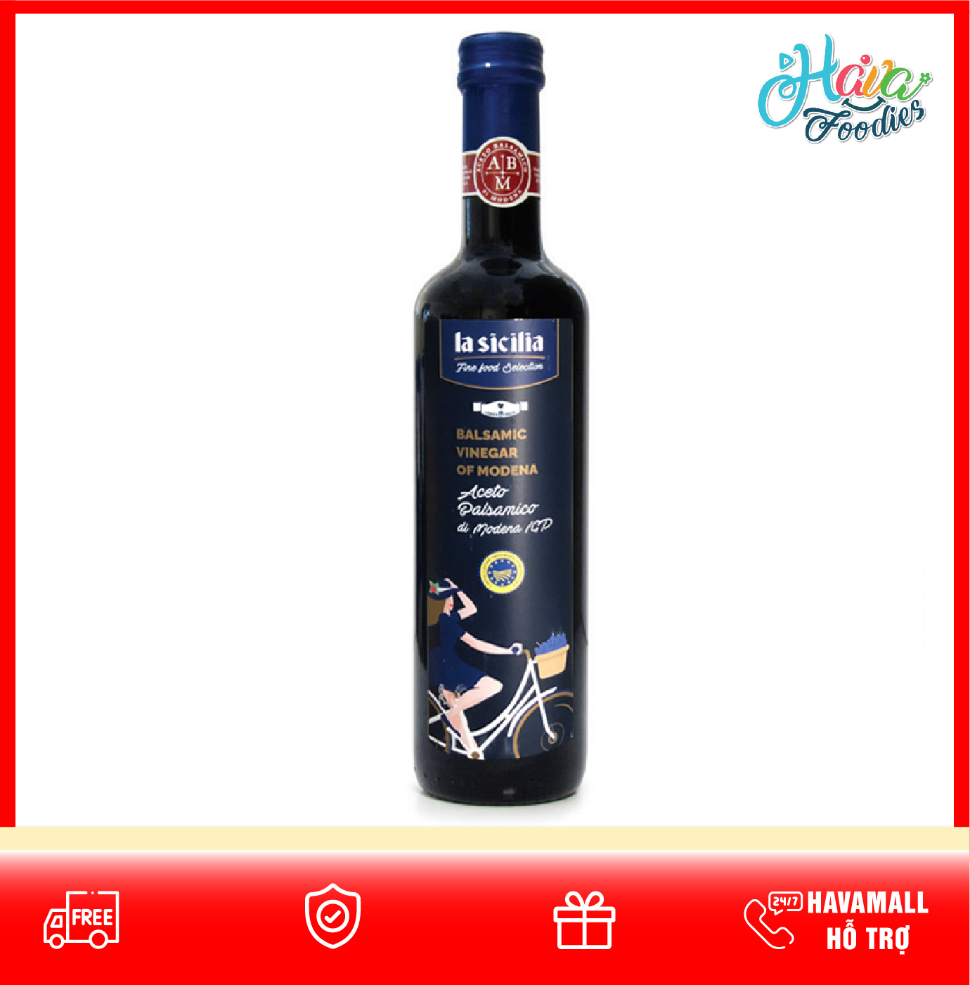 Giấm Rượu Vang Nguyên Chất 500ml – Balsamic Vinegar of Modena Lasicilia