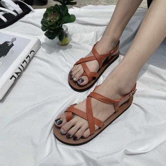 dép xăng đan nữ và nam A101 bò ( sandal đồng nai )