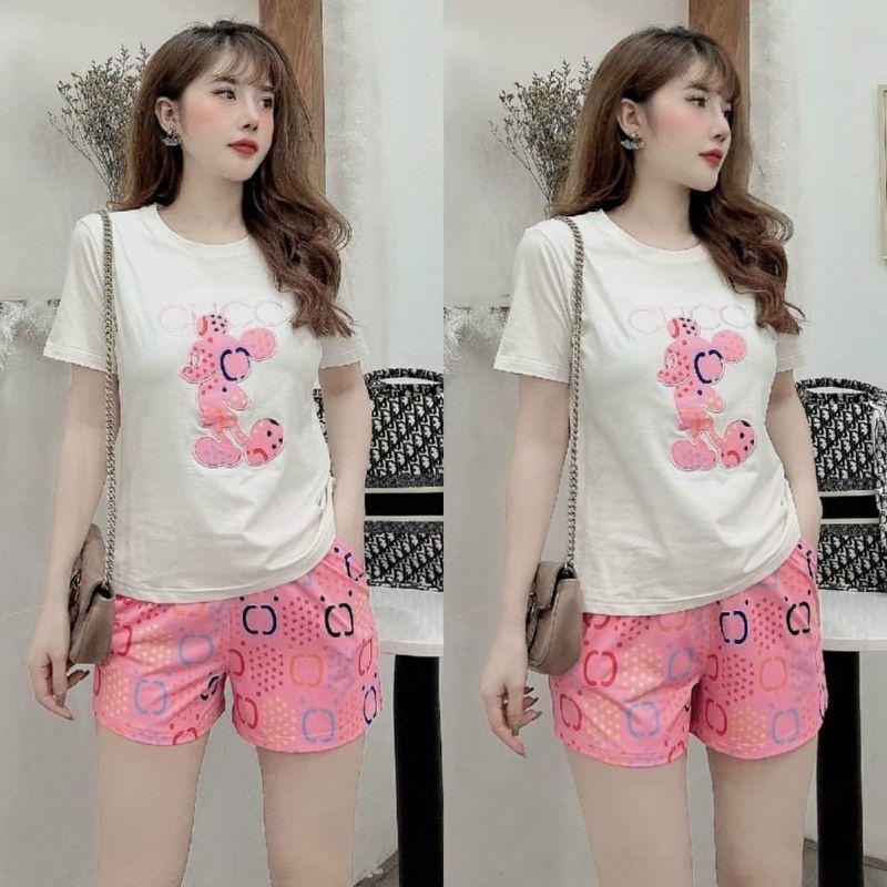 SÉT BỘ THỂ THAO PHỐI HỌA TIẾT MICKEY THÊU