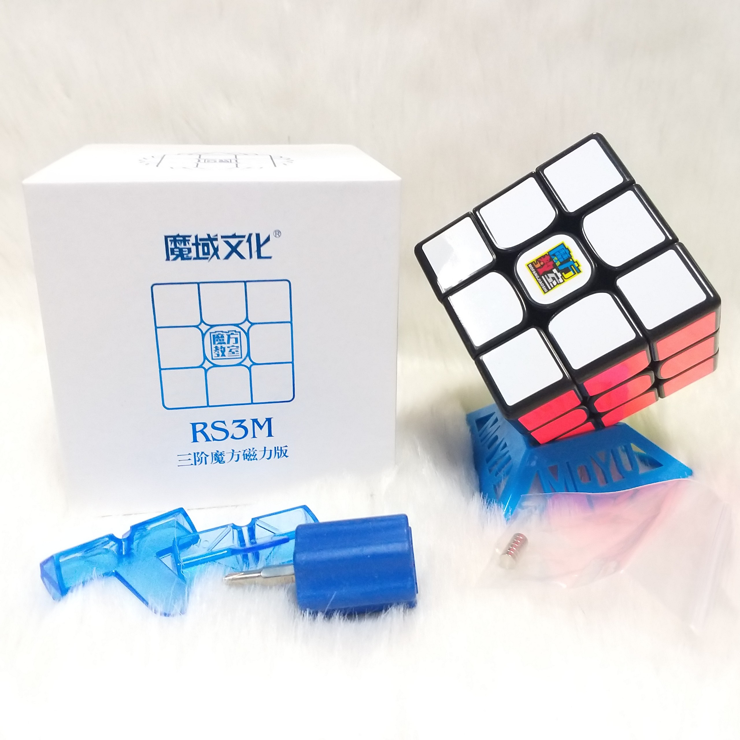 Rubik 3x3 Mofangjiaoshi MF3RS3 M Black (Có nam châm) hiệu Mofangjiaoshi