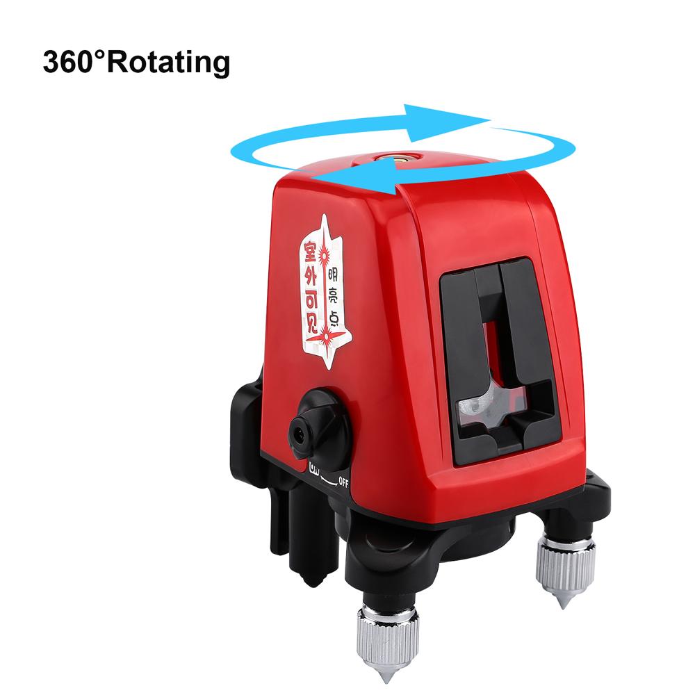 FC435 Mini Portable 360 Degree Self-leveling Laser Line 2 Line 1 Dot Horizonatal Vertical Red Line Laser Level