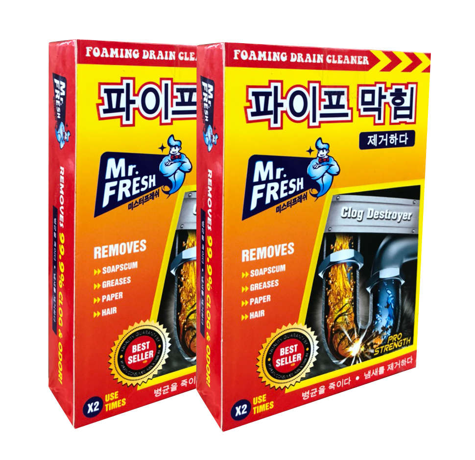 Combo 20 hộp 40 gói bột thông tắc làm sạch đường ống Hàn Quốc