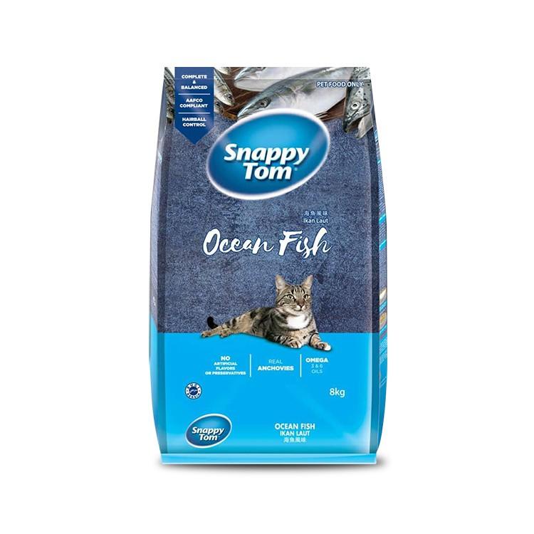 Bao xá 8kg hạt cho mèo Snappy Tom mix cá cơm