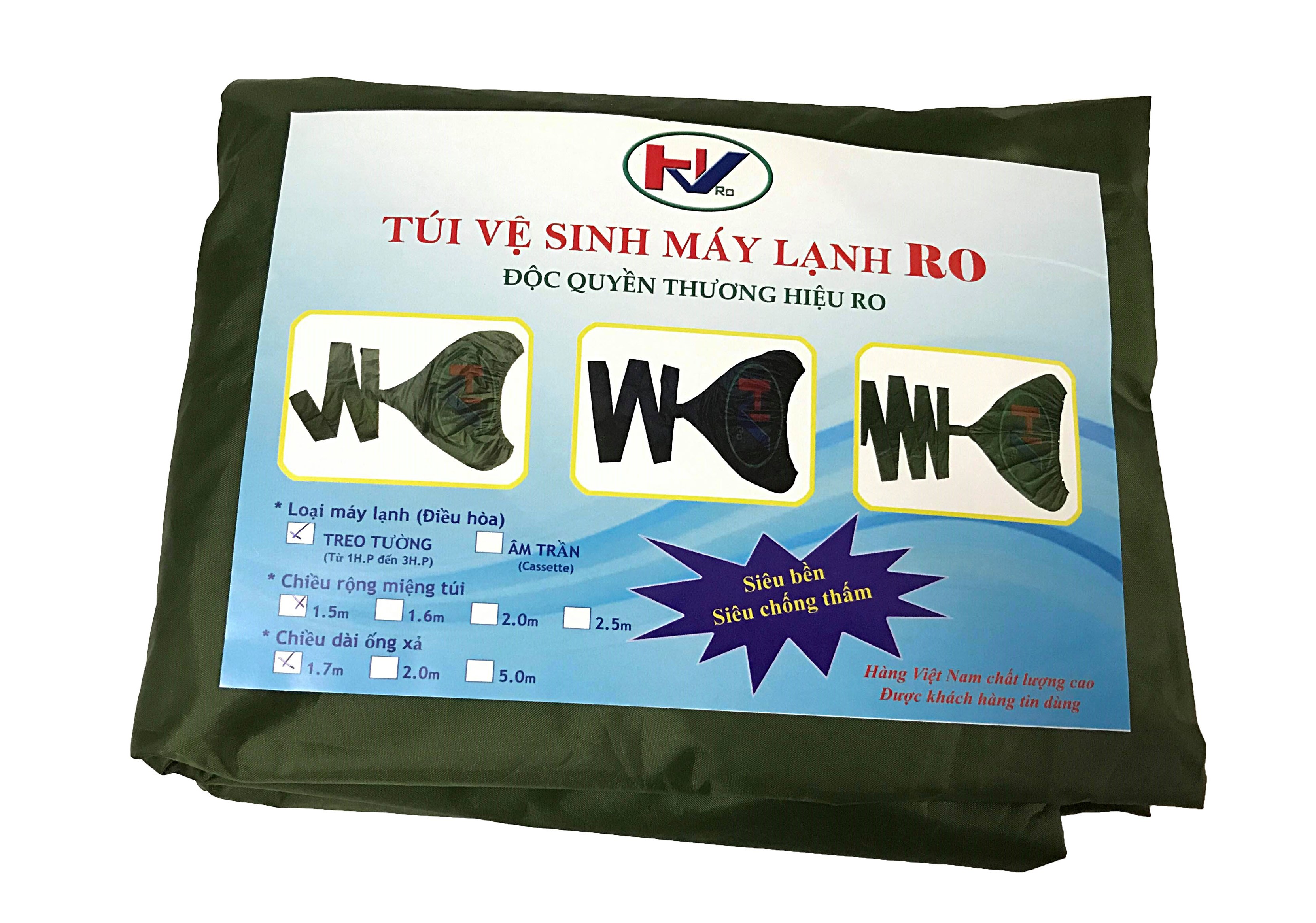 Áo Vệ Sinh Máy Lạnh RO _ vệ sinh máy lạnh tại nhà _ túi vệ sinh máy lạnh _ RO01