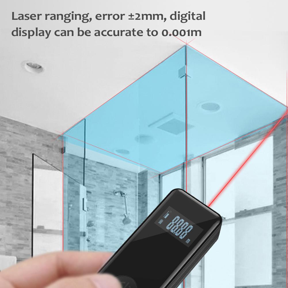 30m Mini Portable Laser Rangefinder High Precisions Three Unit Conversion Indoor Distance Measuring Tool