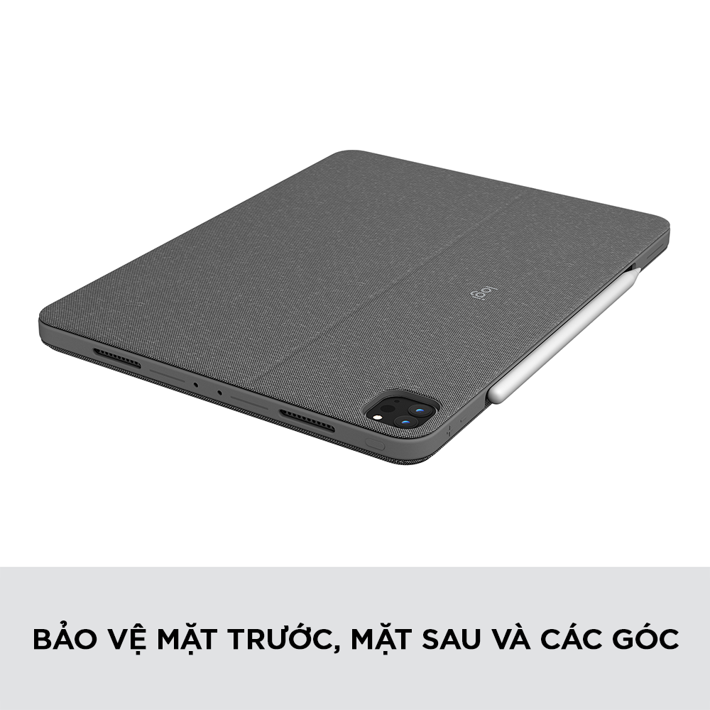 Hình ảnh Bao da kèm bàn phím Logitech Combo Touch dành cho iPad Pro 12.9 inch (gen 5) - Bàn phím Backlit có thể tháo rời, Trackpad siêu nhạy - Hàng chính hãng