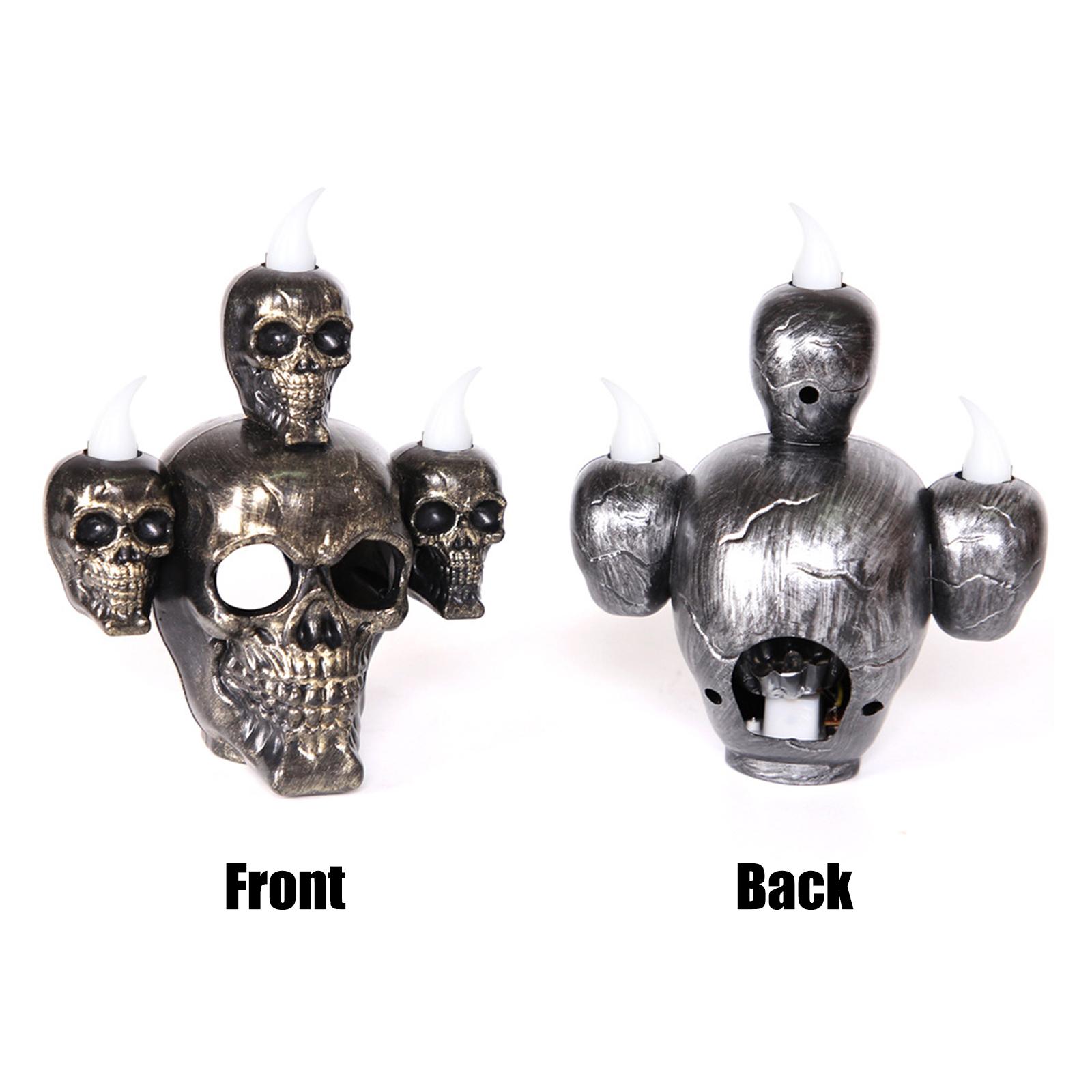 Đèn Led Đầu Lâu Trang Trí Halloween Có Khói