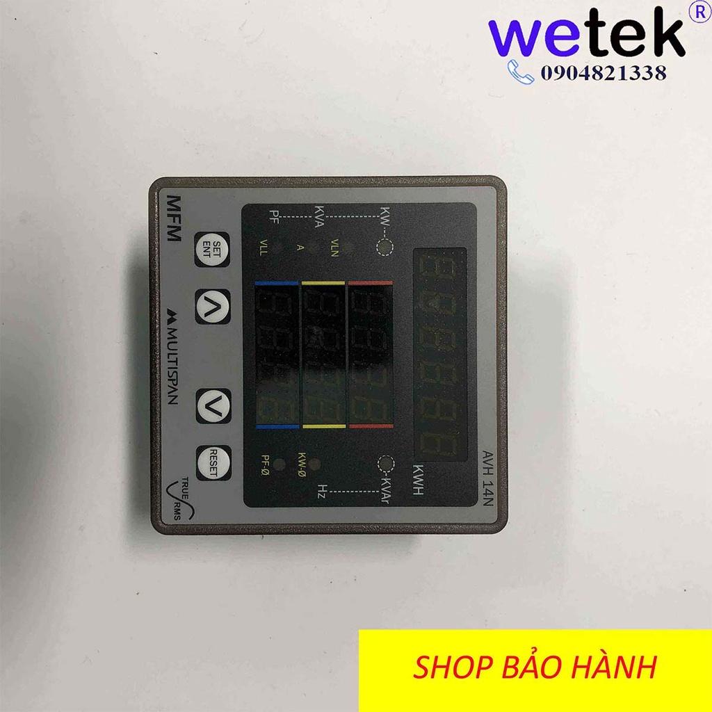 Multispan AVH-14N Đồng hồ đa chức năng 3 pha , màn LED siêu sáng, chính xác 0.5, RS485, 100Vac~270Vac